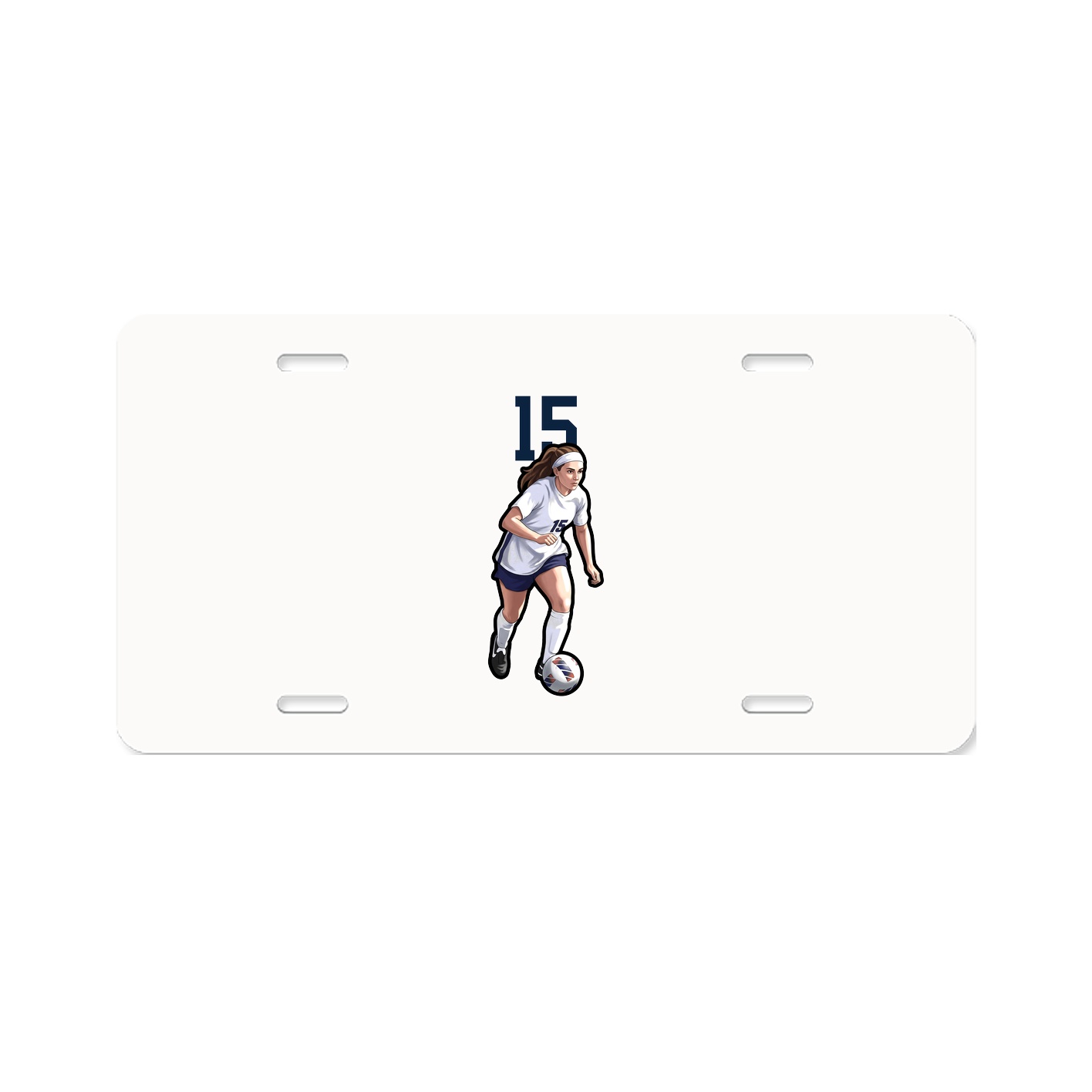 License Plate — Number Top in Classic