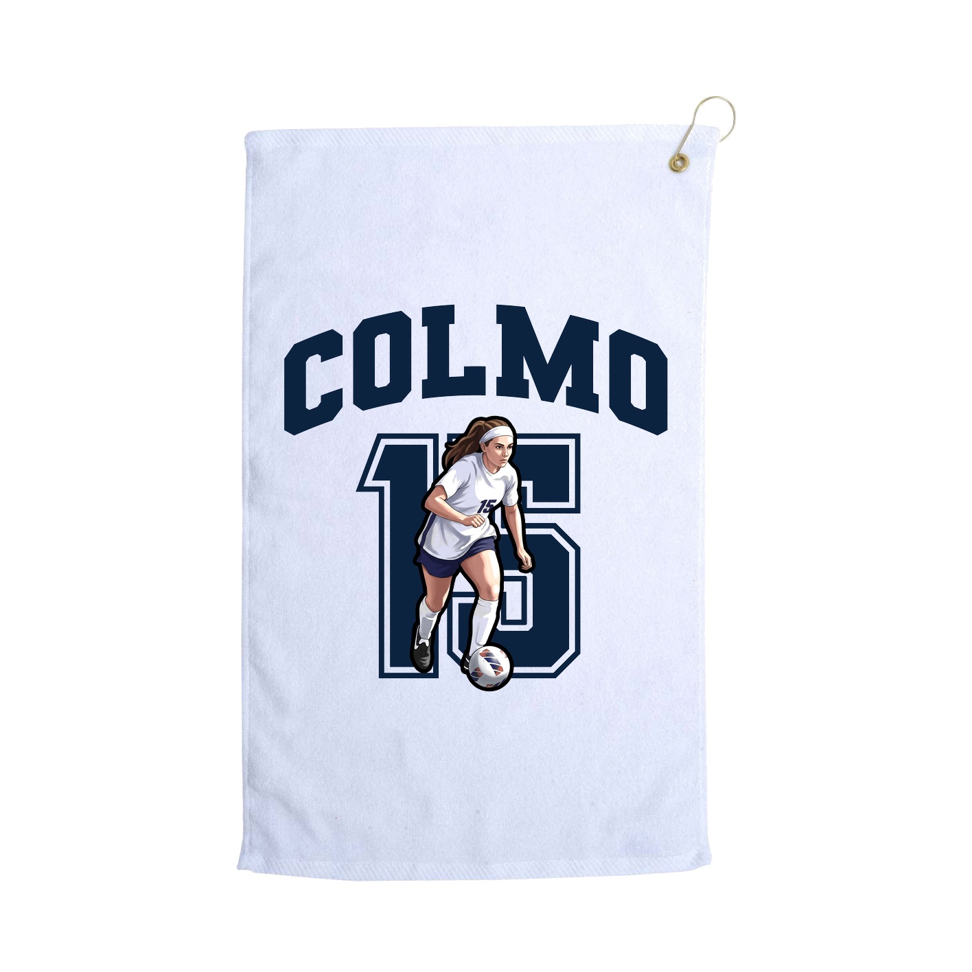 Golf Towel — Number in White