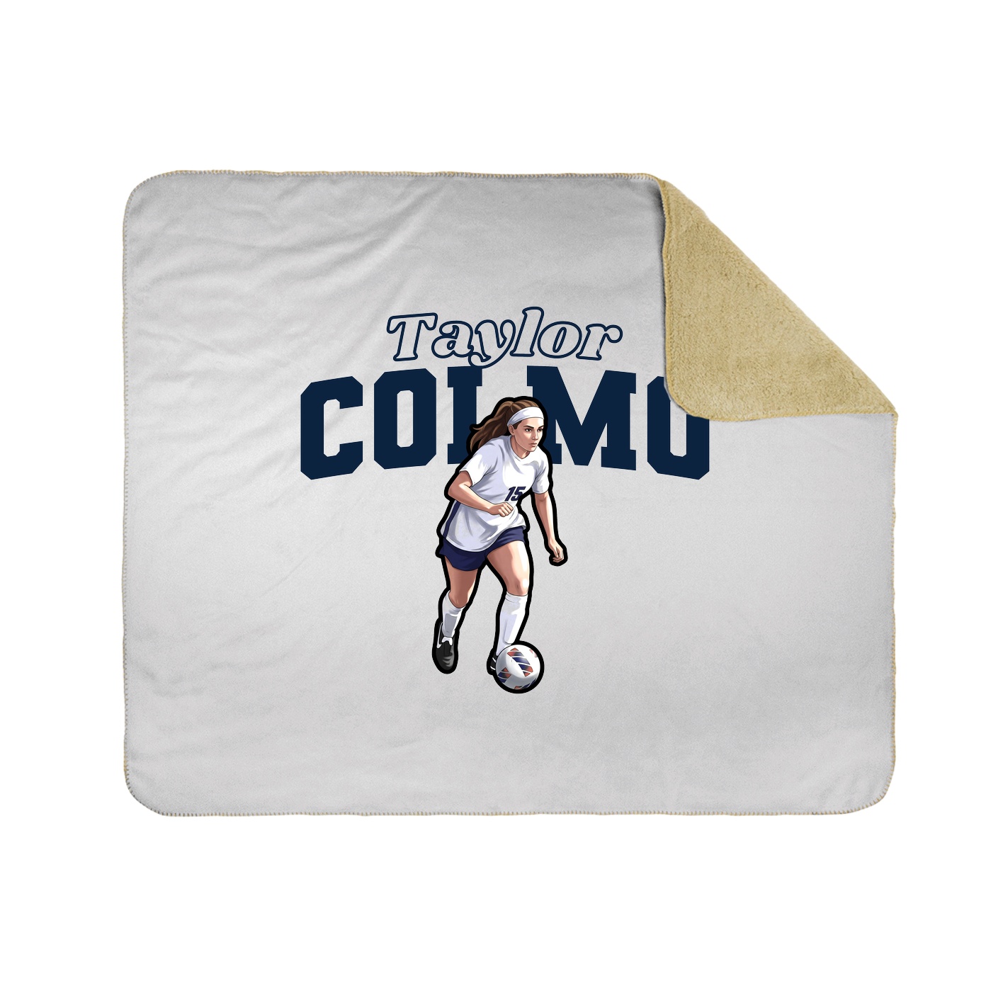 Throw Blanket — Name Arch in White