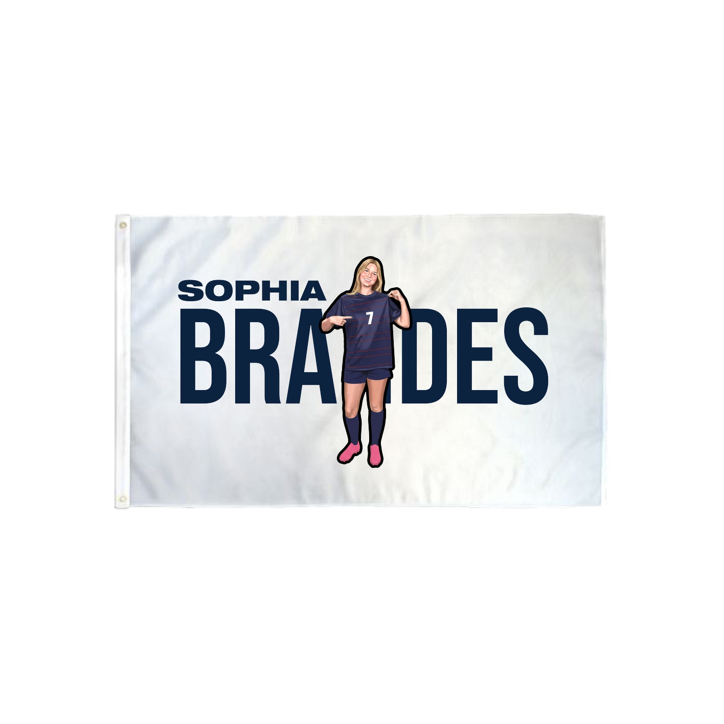3x5 Flag — Player Name in Classic