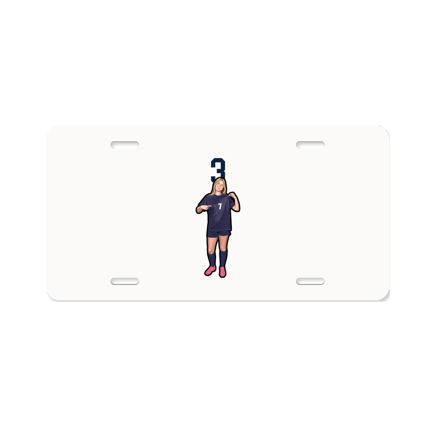 License Plate — Number Top in Classic