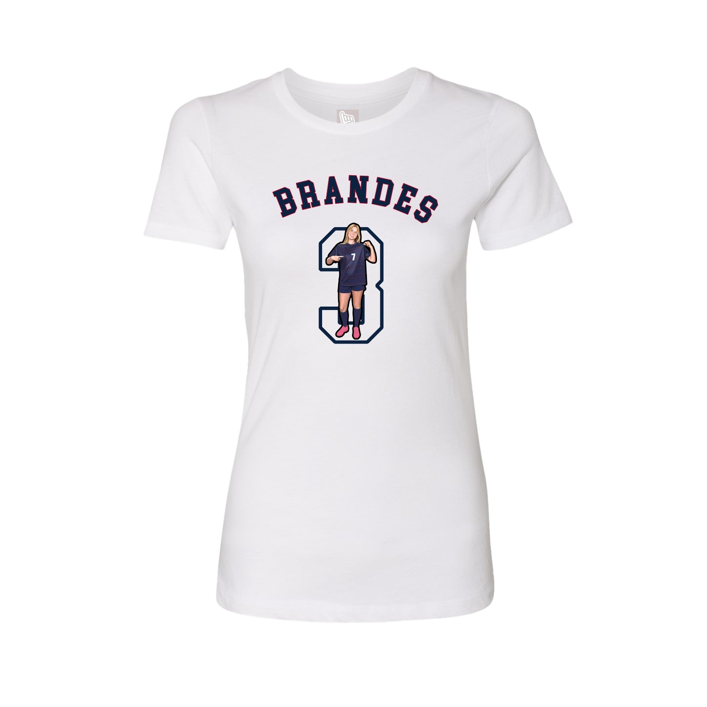 Fitted Women's Tee — Shirsey Arch in White