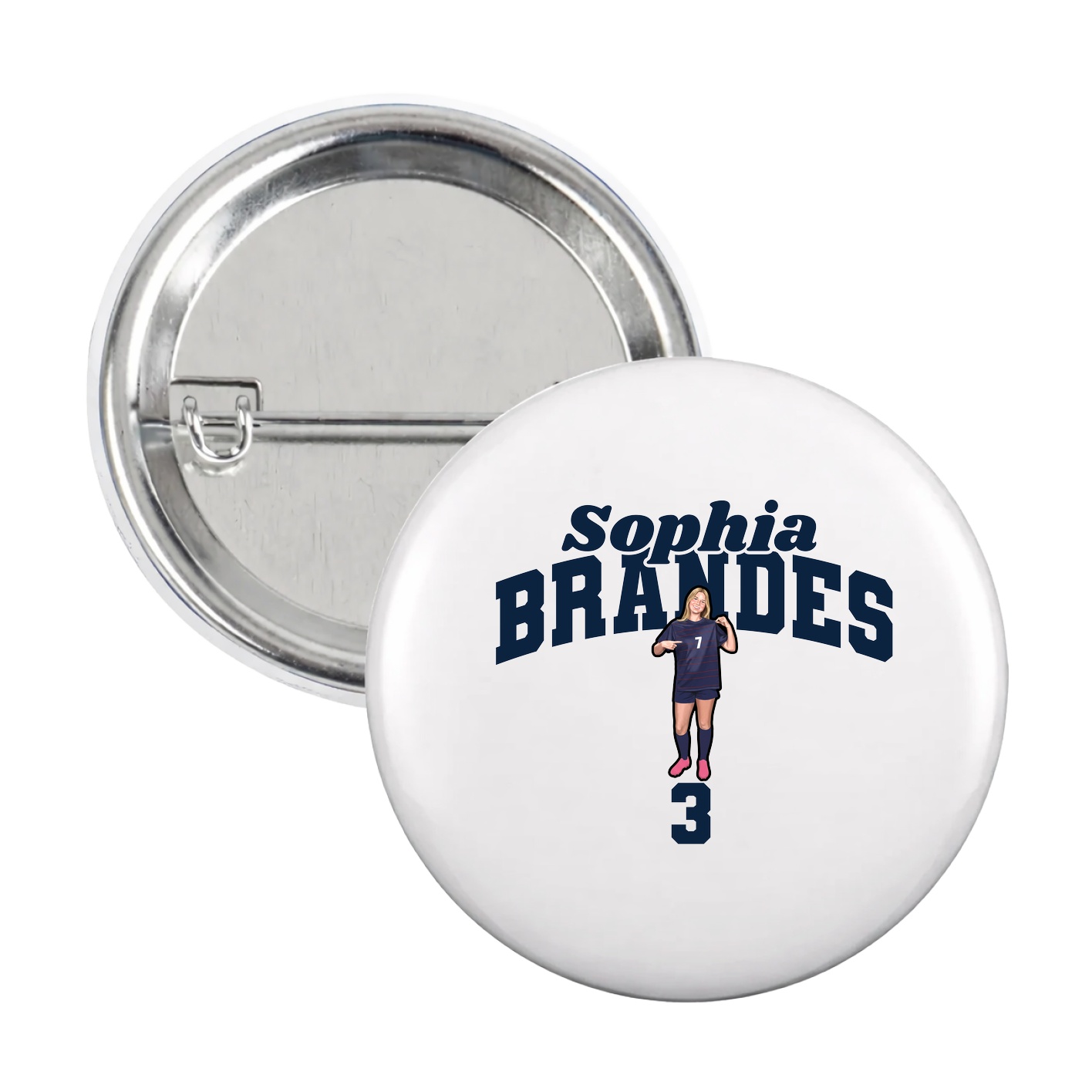 Game Day Button — Signature Arch in White
