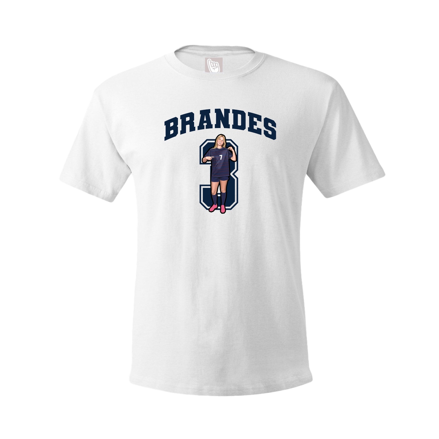 Youth Tee — Number in White
