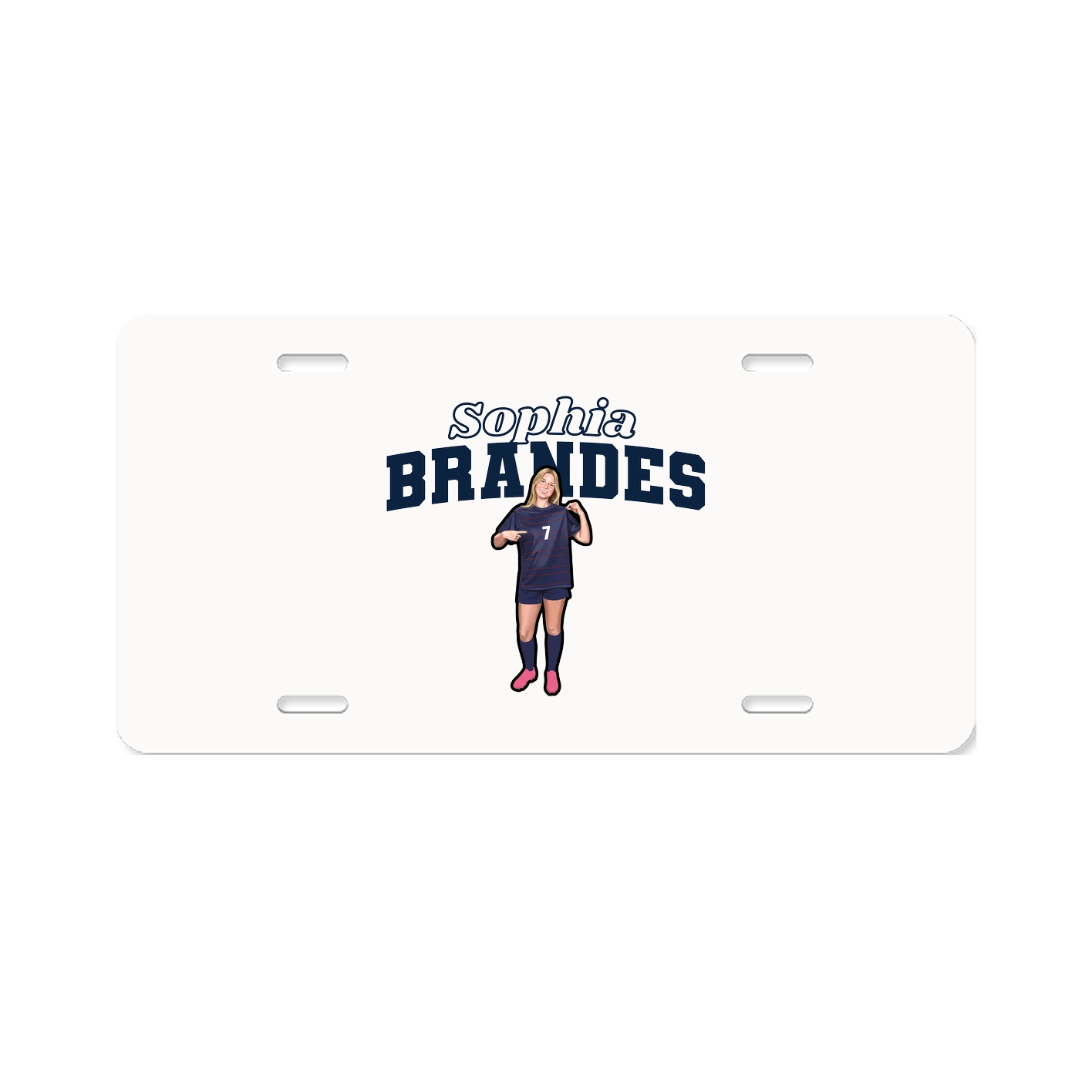 License Plate — Name Arch in Classic
