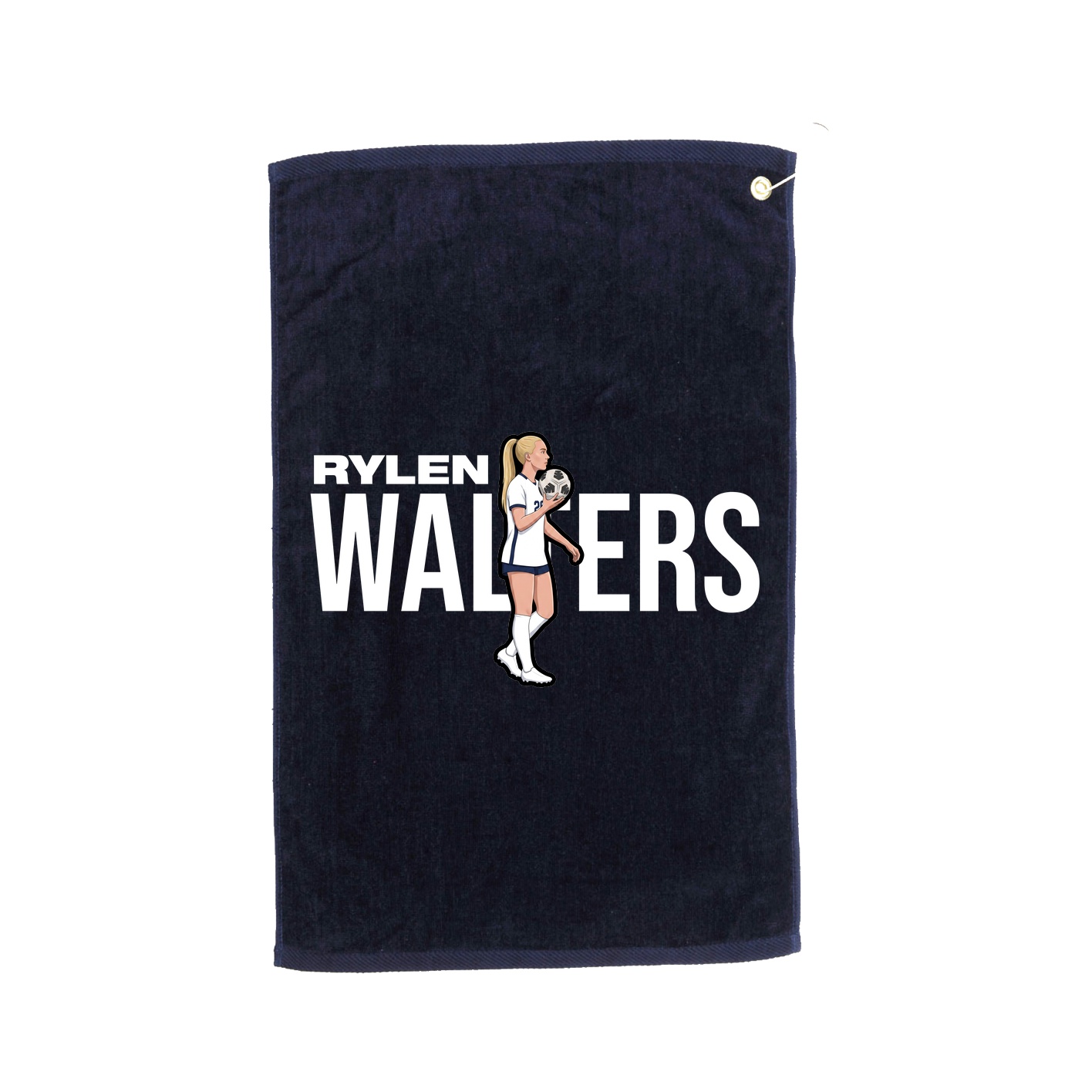 Golf Towel — Player Name in Navy
