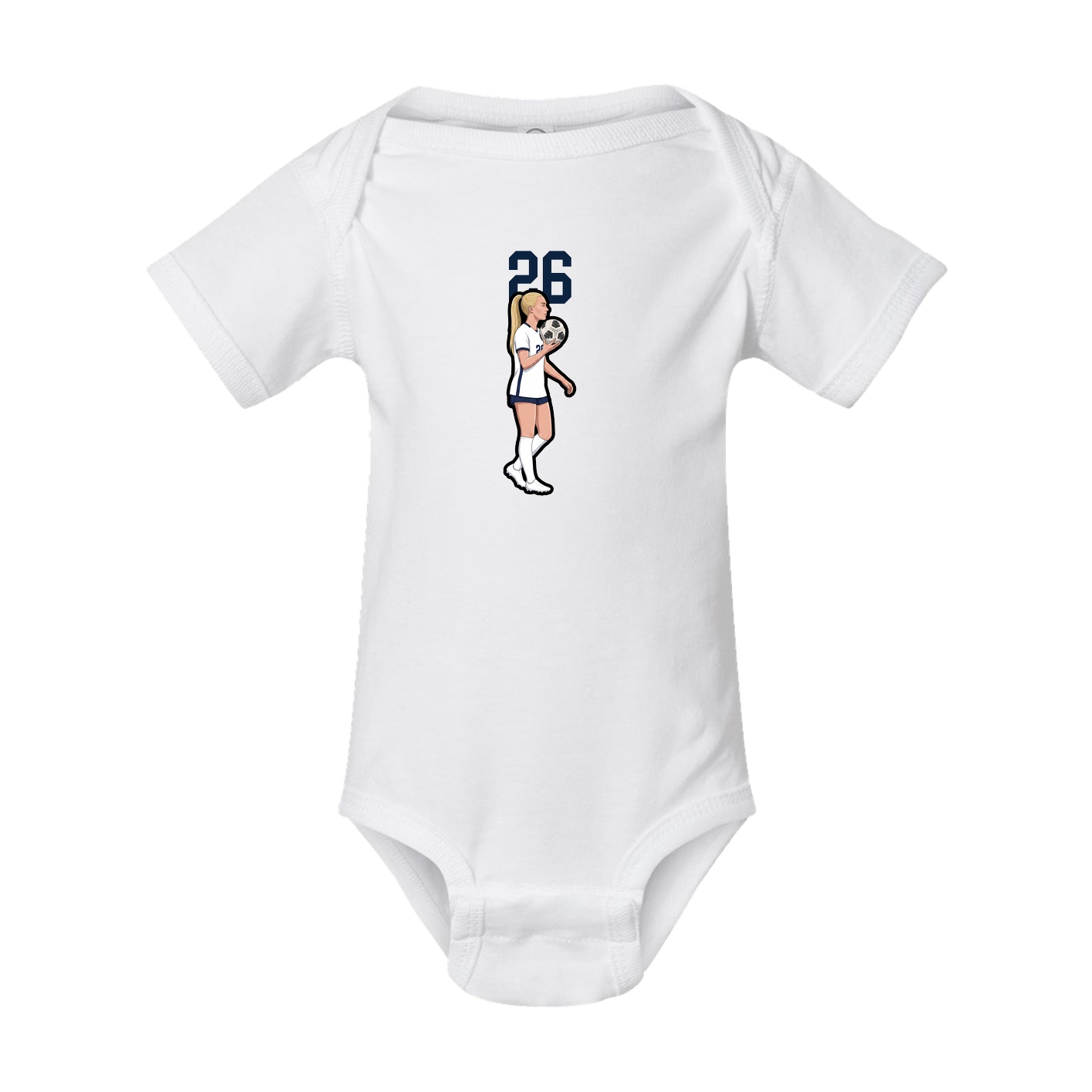 Baby Onesie — Number Top in White