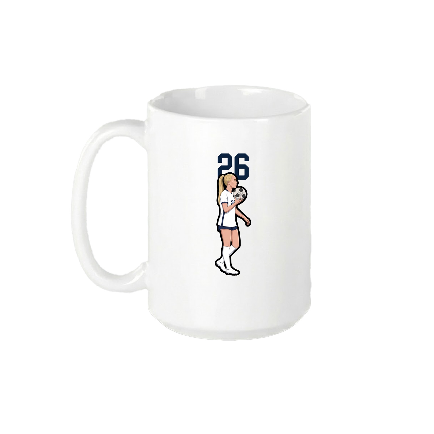 15oz Coffee Mug — Number Top in White