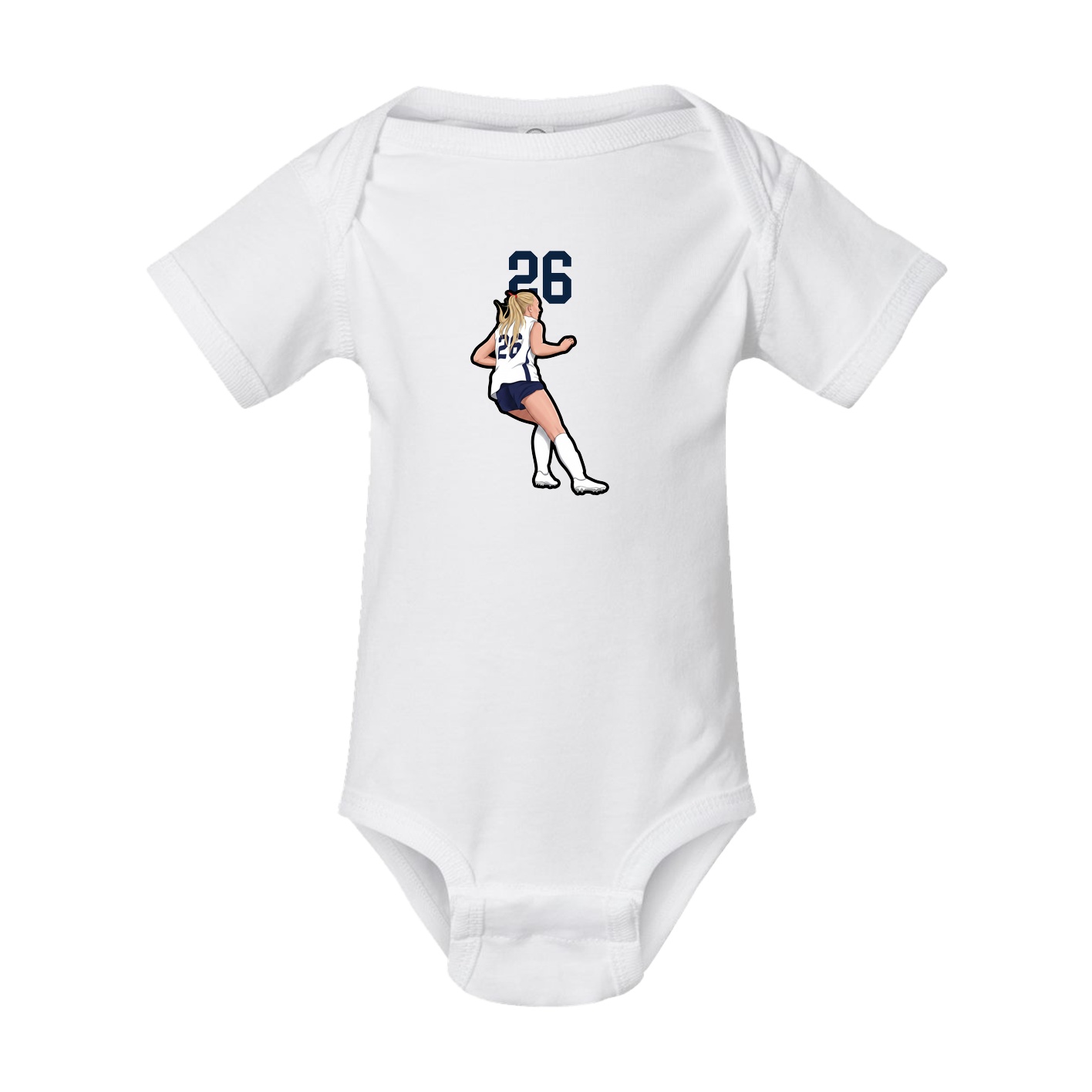 Baby Onesie — Number Top in White