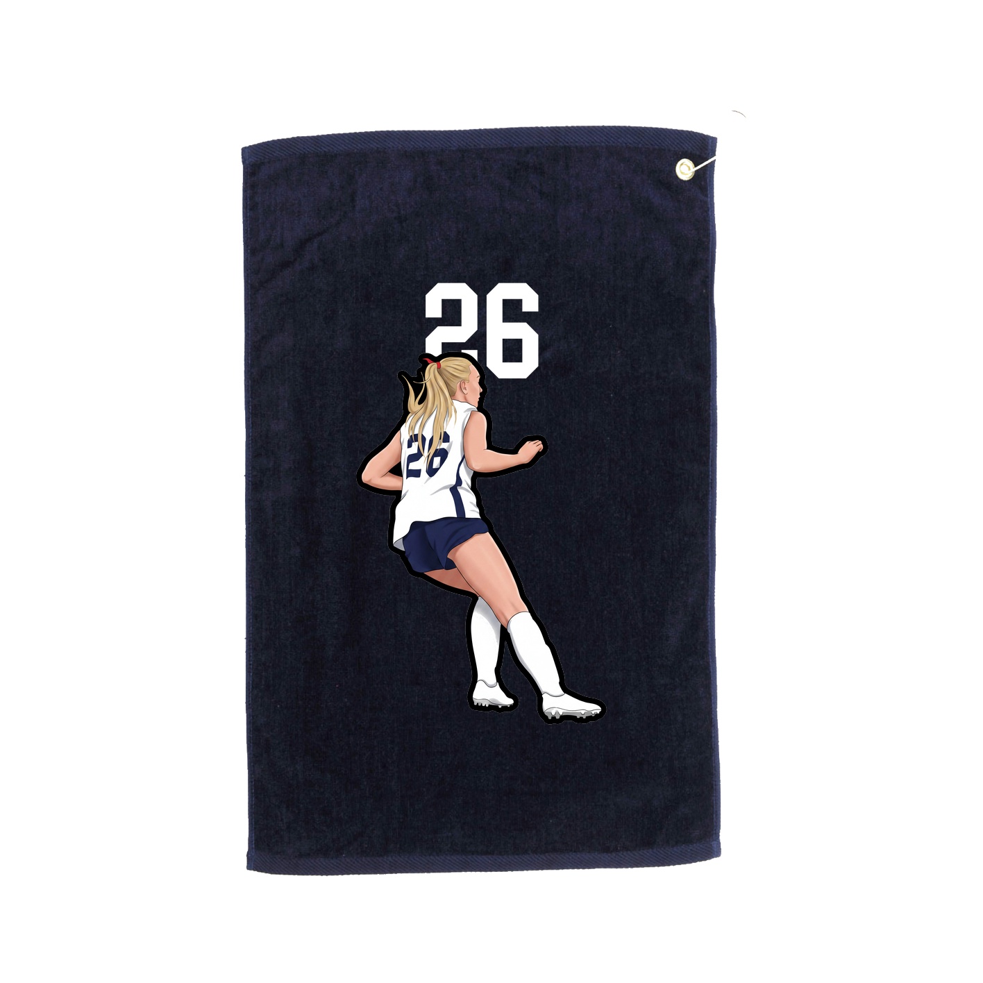 Golf Towel — Number Top in Navy
