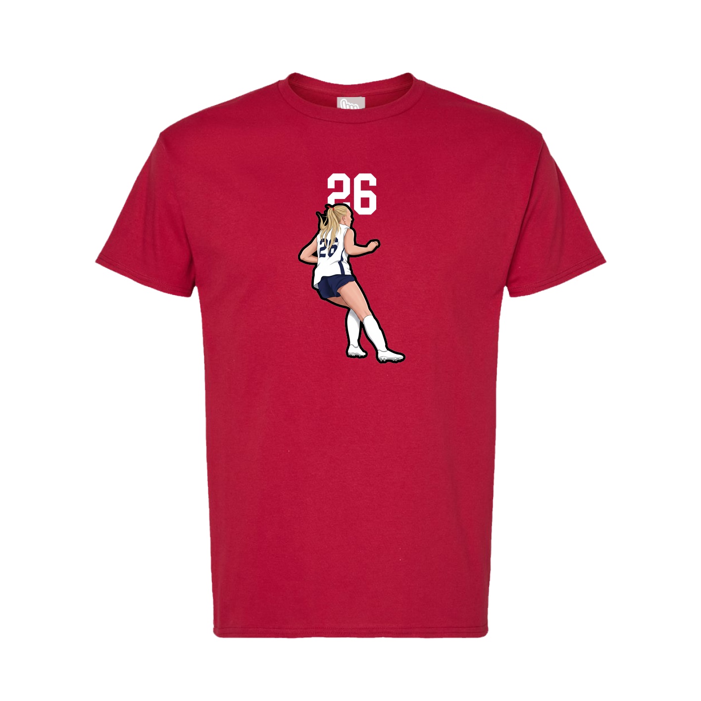 Tee — Number Top in Crimson