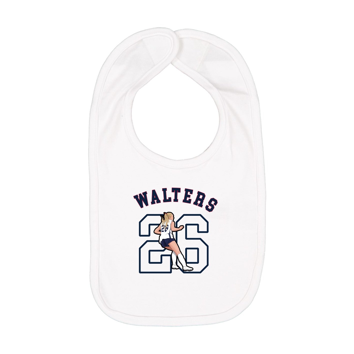 Infant Bib — Shirsey Arch in White