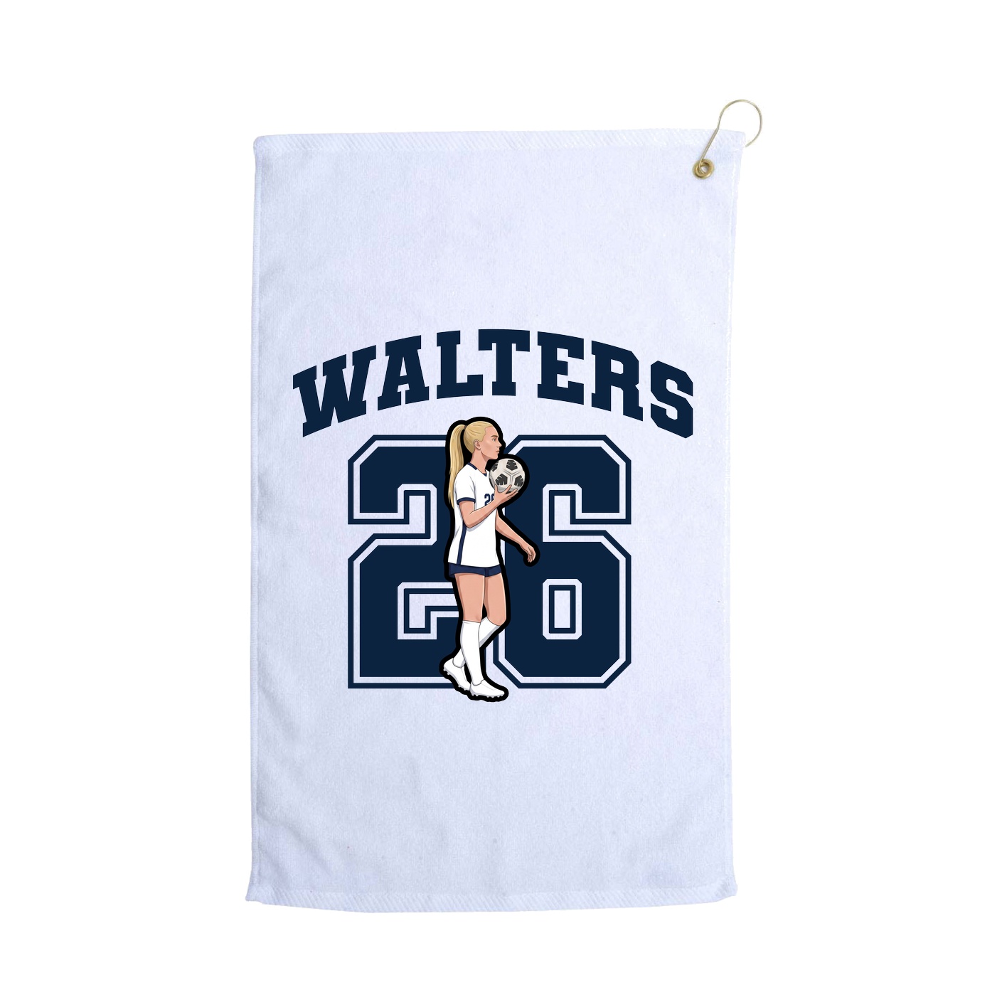 Golf Towel — Number in White