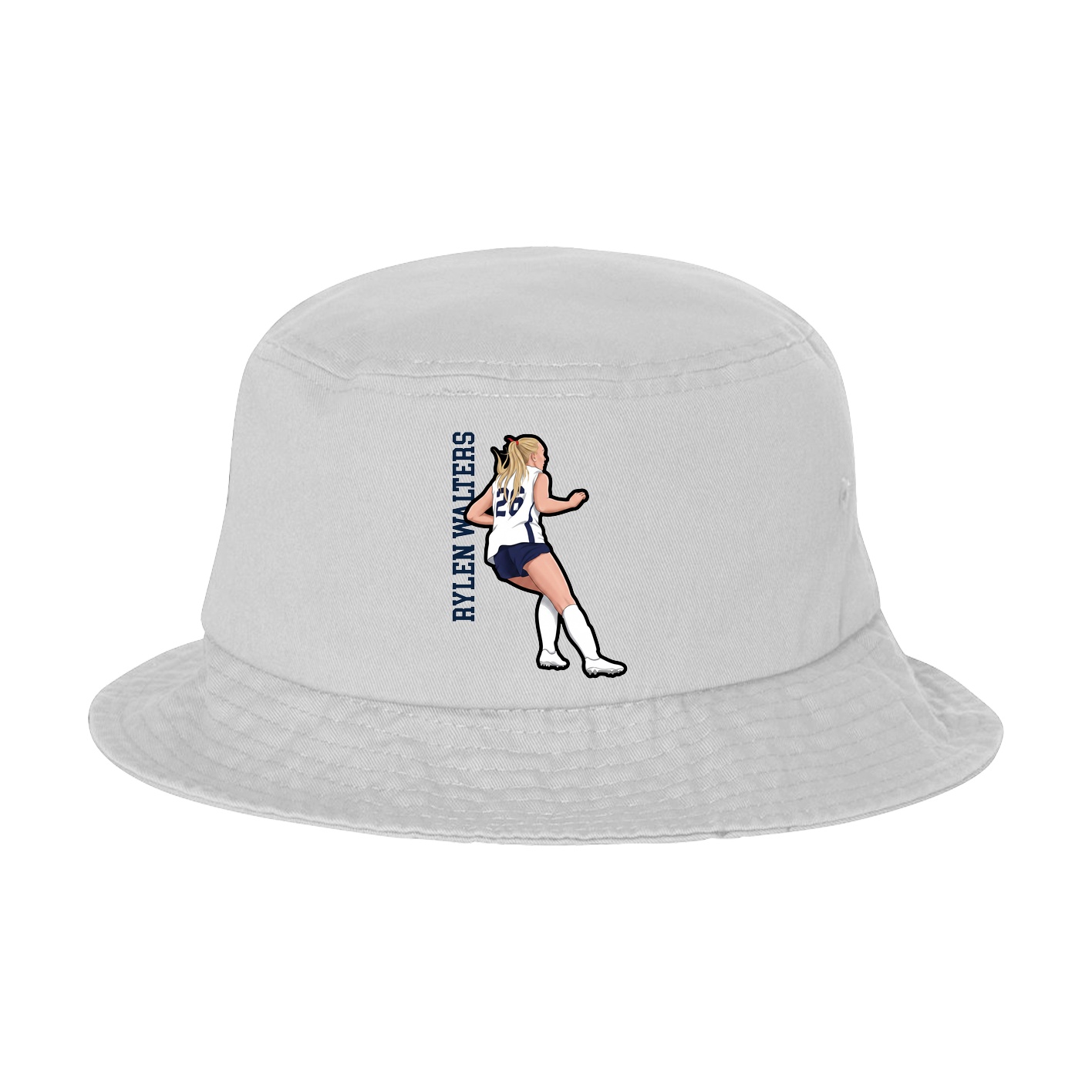 Bucket Cap — Name Vertical in White