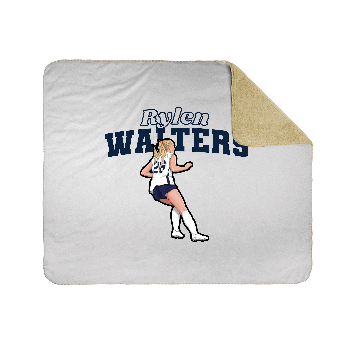 Throw Blanket — Name Arch in White