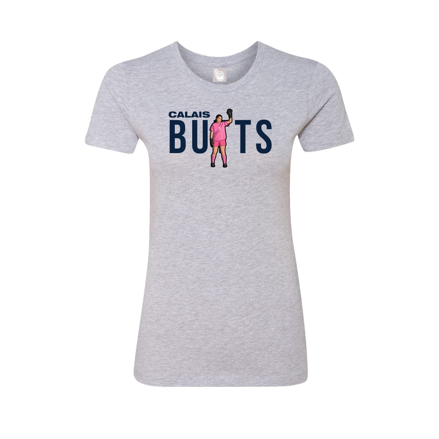 Fitted Women's Tee — Player Name in Grey