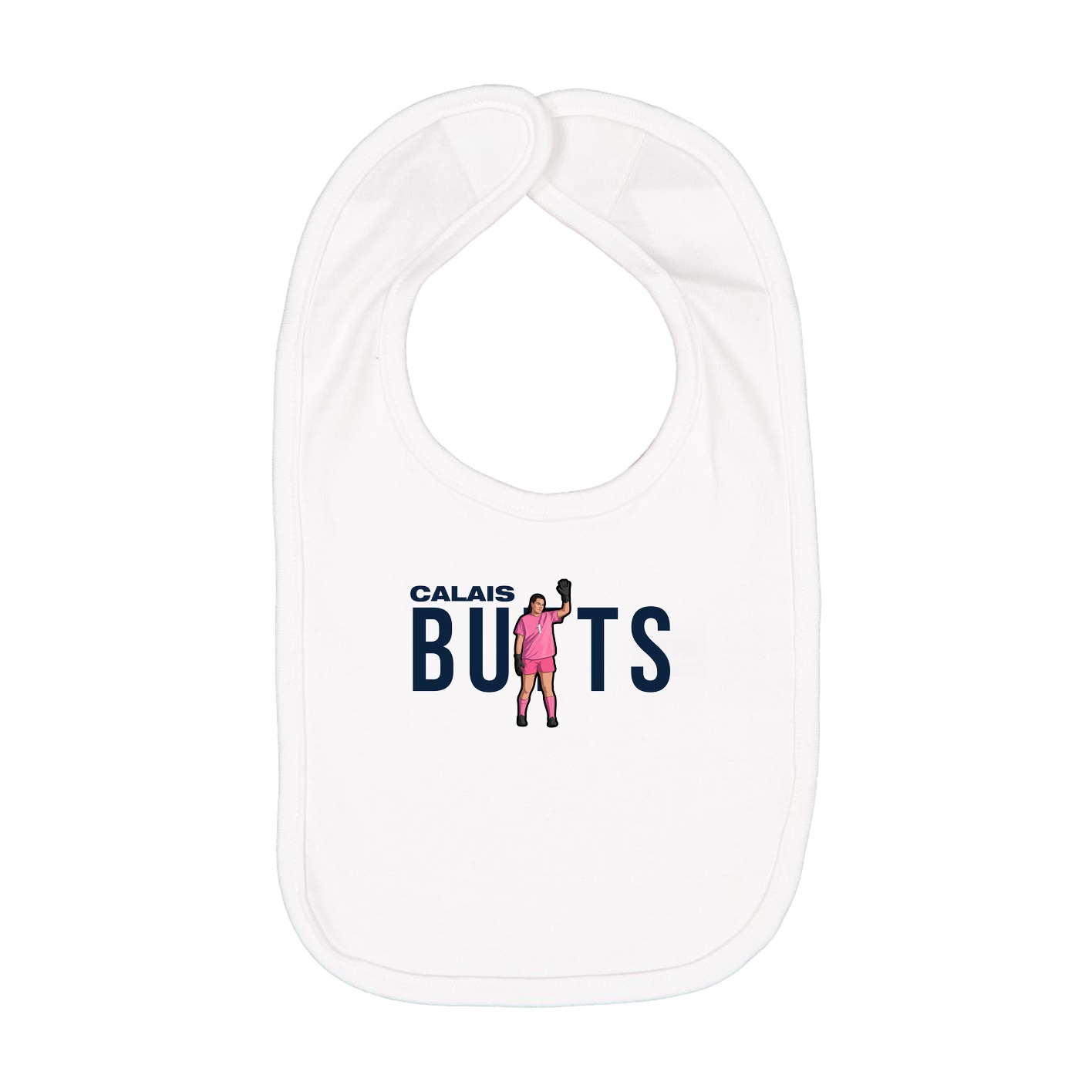 Infant Bib — Player Name in White