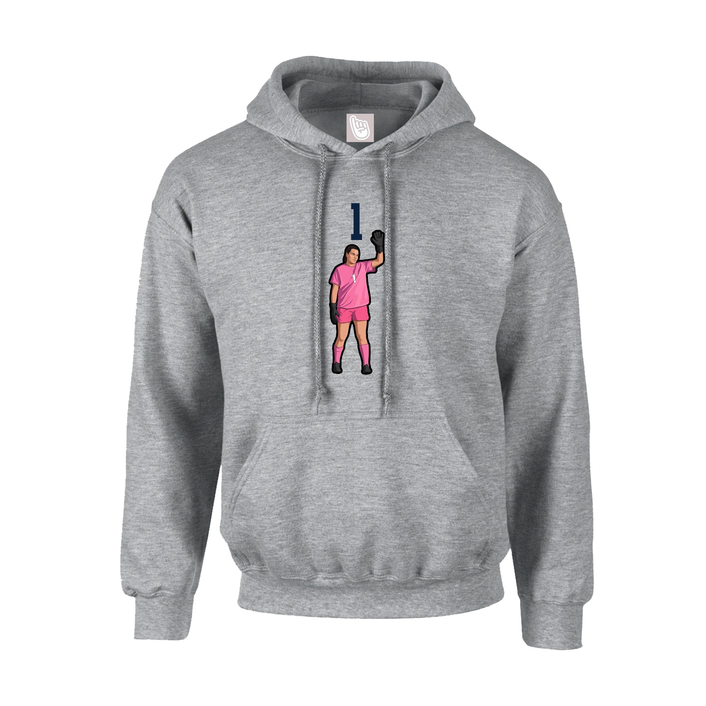 Youth Hoodie — Number Top in Grey