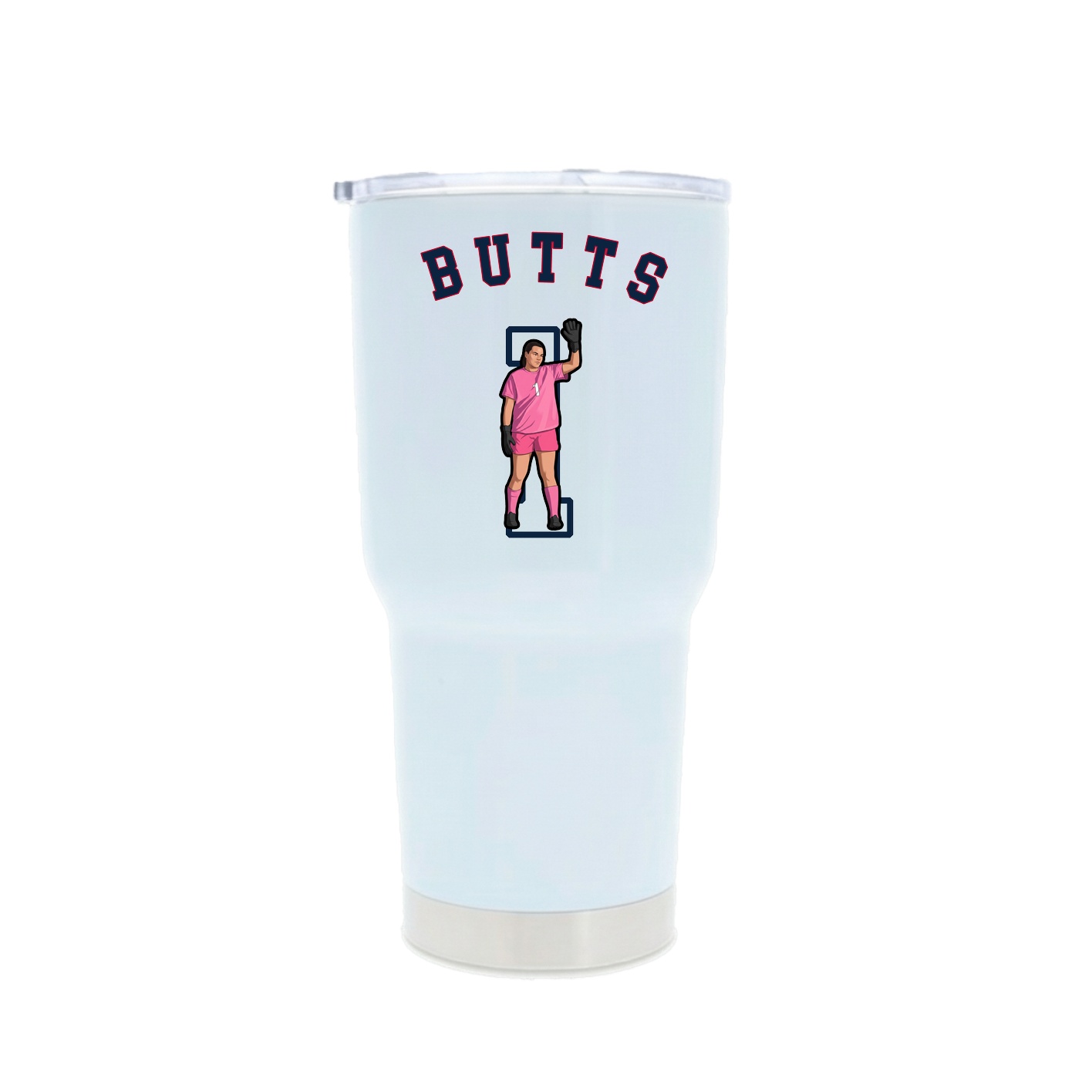 30oz Stainless Steel Tumbler — Shirsey Arch in White