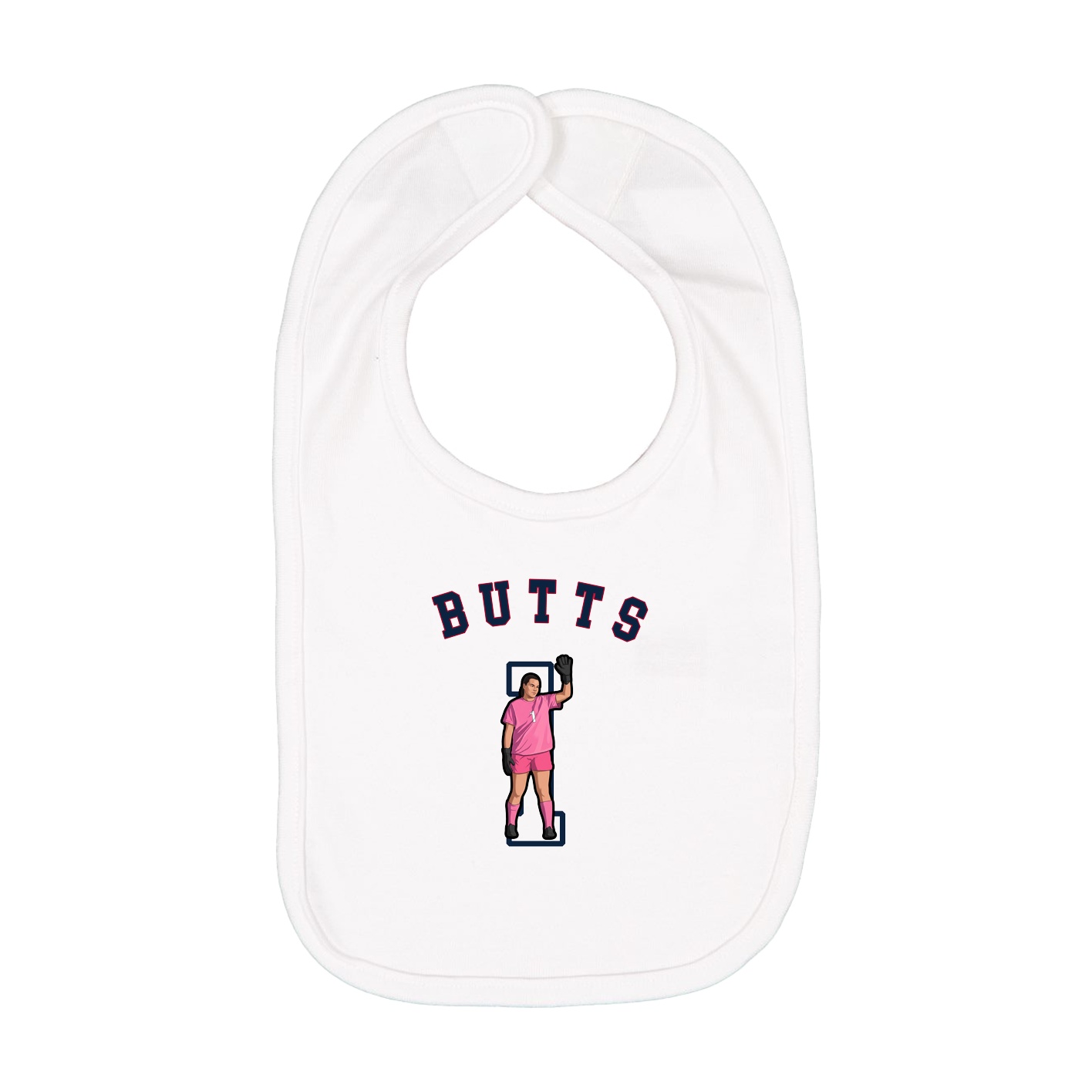 Infant Bib — Shirsey Arch in White