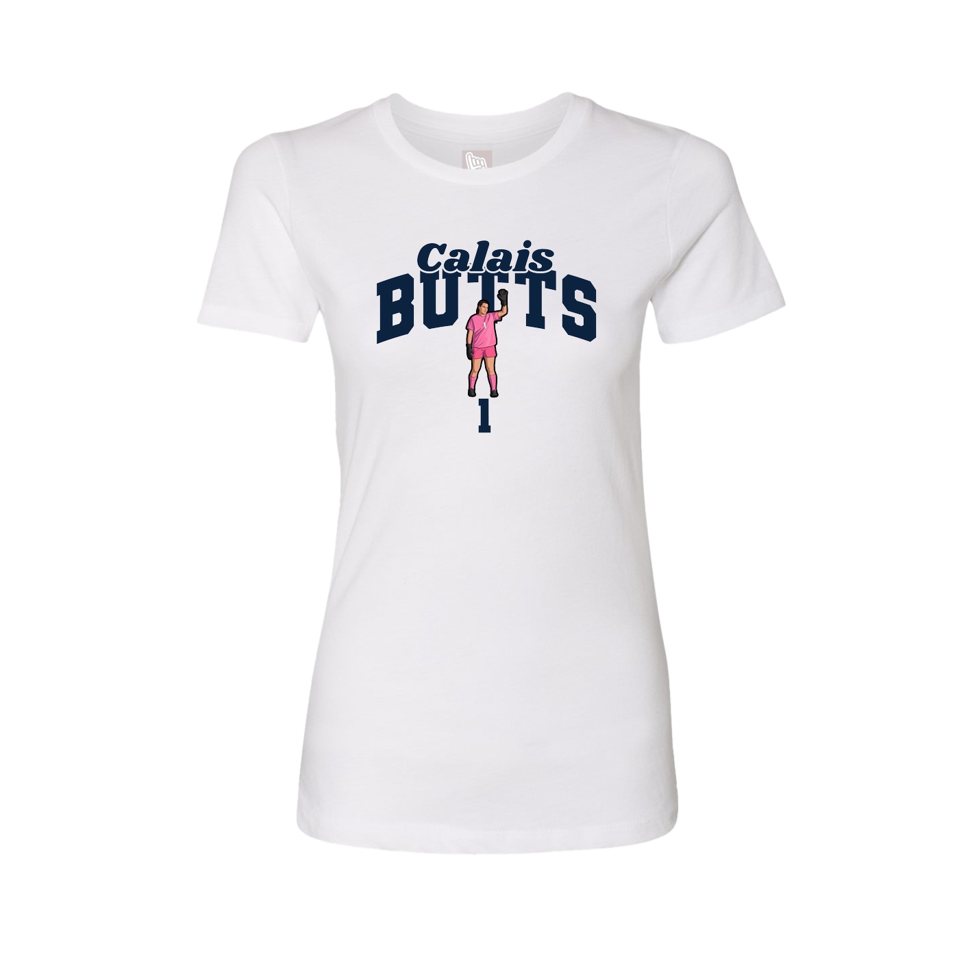 Fitted Women's Tee — Signature Arch in White