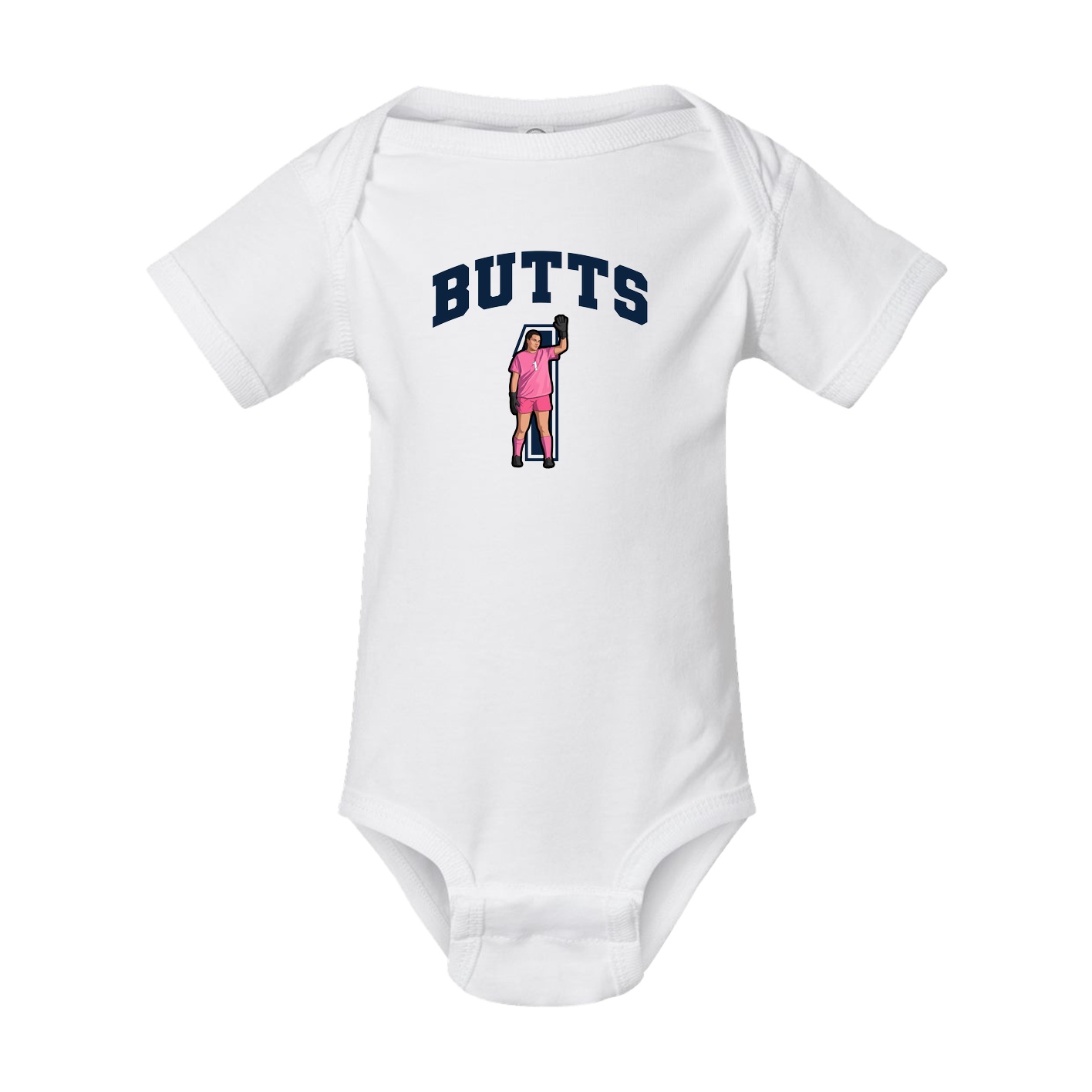 Baby Onesie — Number in White