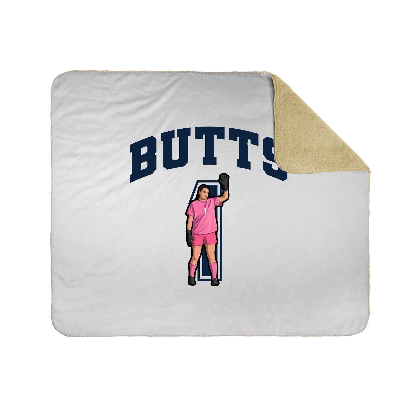 Throw Blanket — Number in White