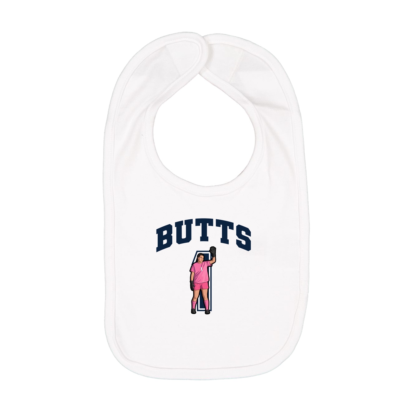 Infant Bib — Number in White