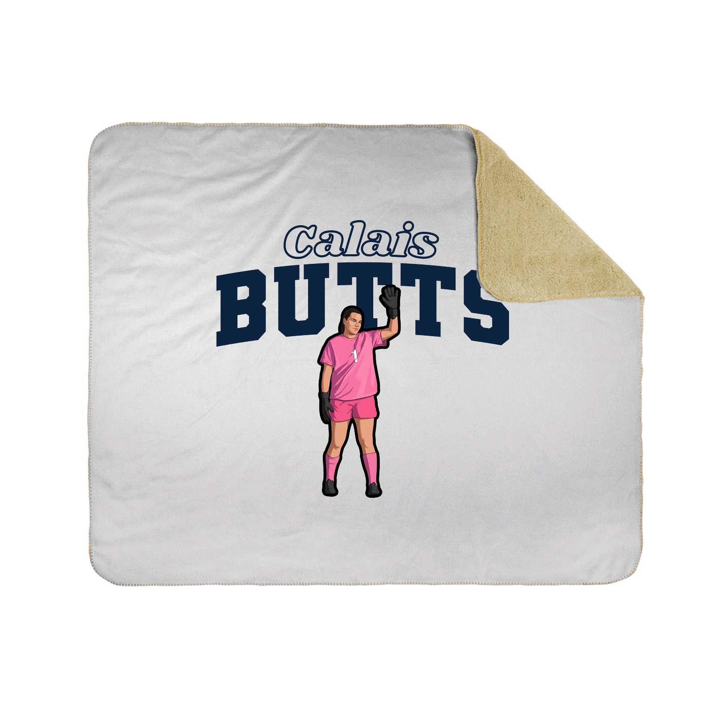 Throw Blanket — Name Arch in White