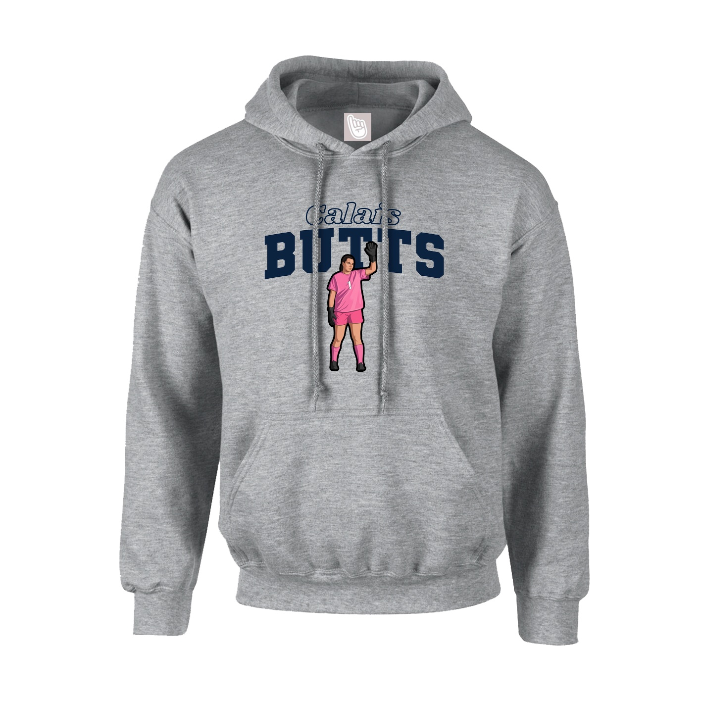 Youth Hoodie — Name Arch in Grey