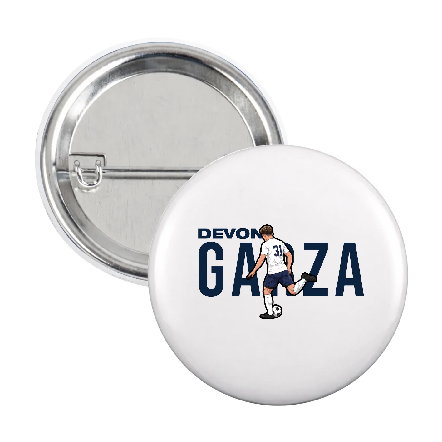 Game Day Button — Player Name in White