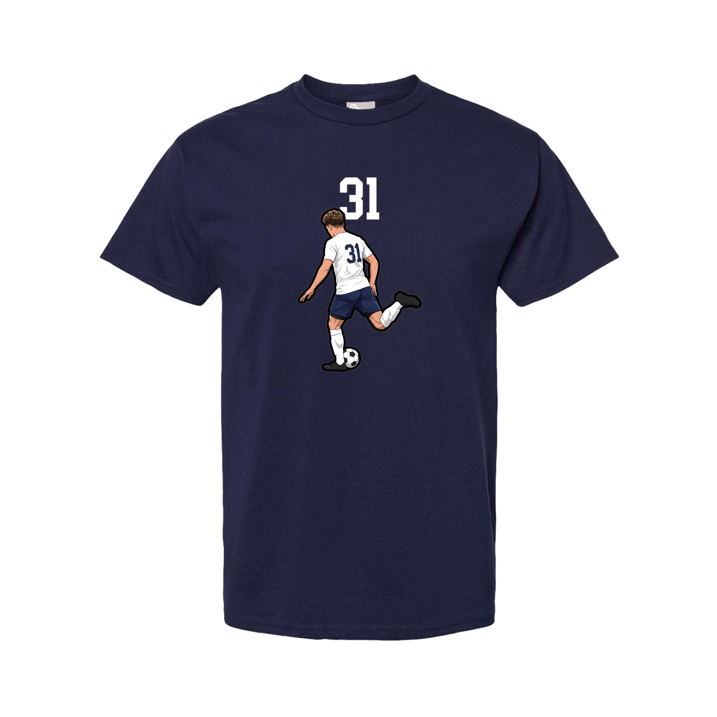 Youth Tee — Number Top in Navy