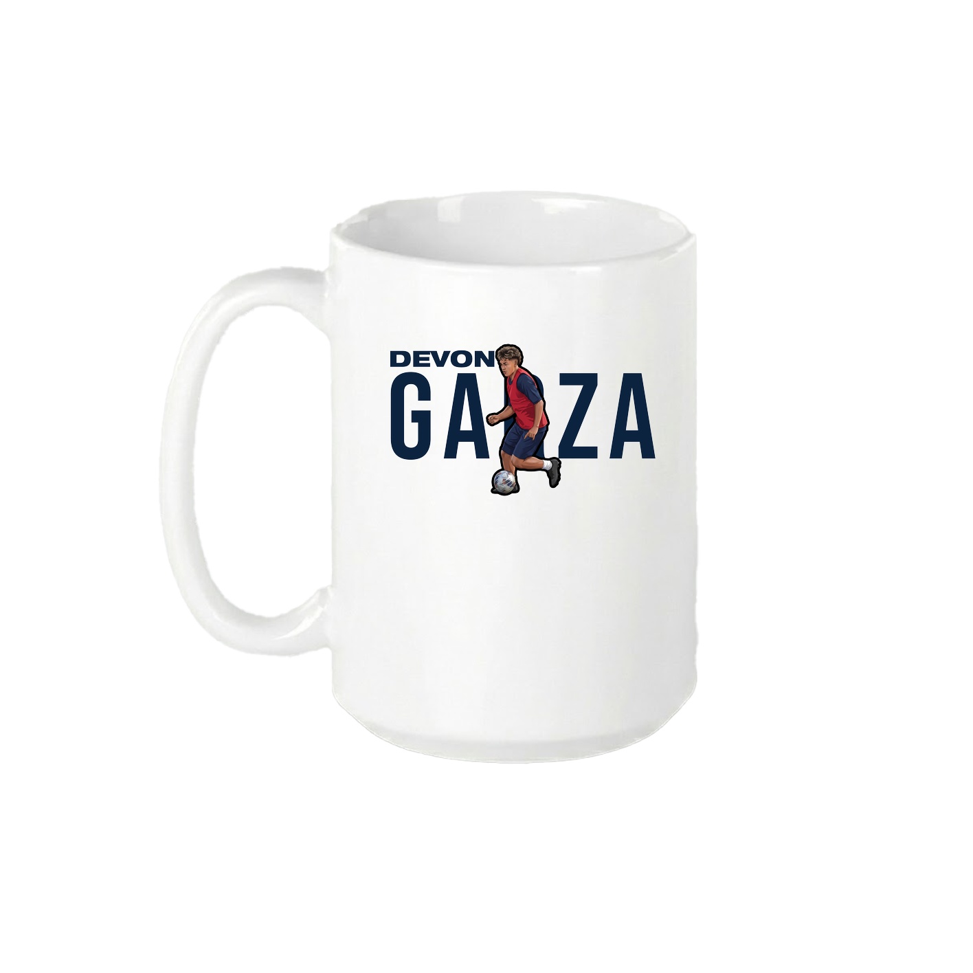 15oz Coffee Mug — Player Name in White