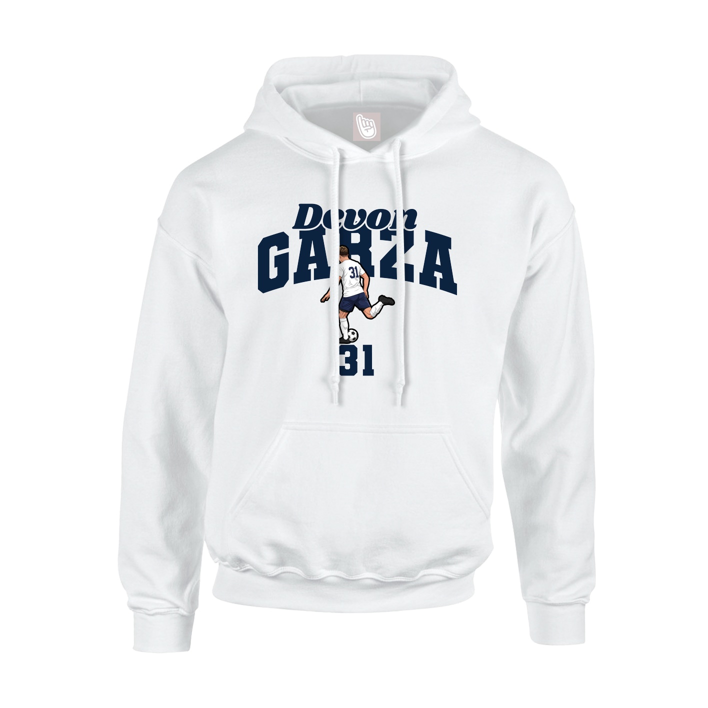 Hoodie — Signature Arch in White