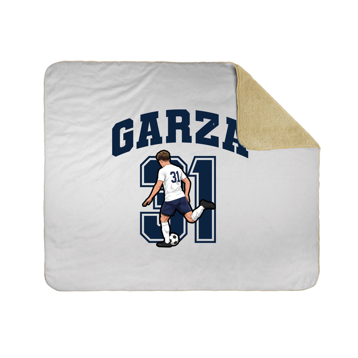 Throw Blanket — Number in White