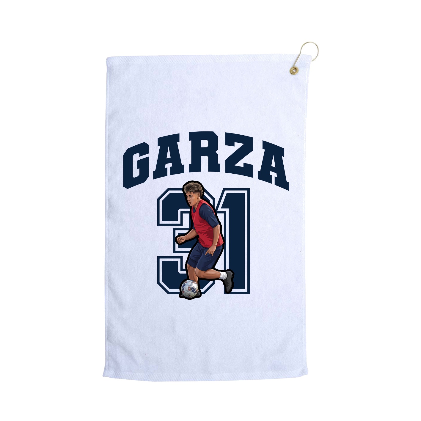 Golf Towel — Number in White
