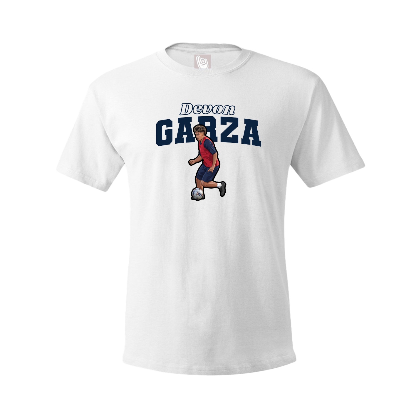 Youth Tee — Name Arch in White