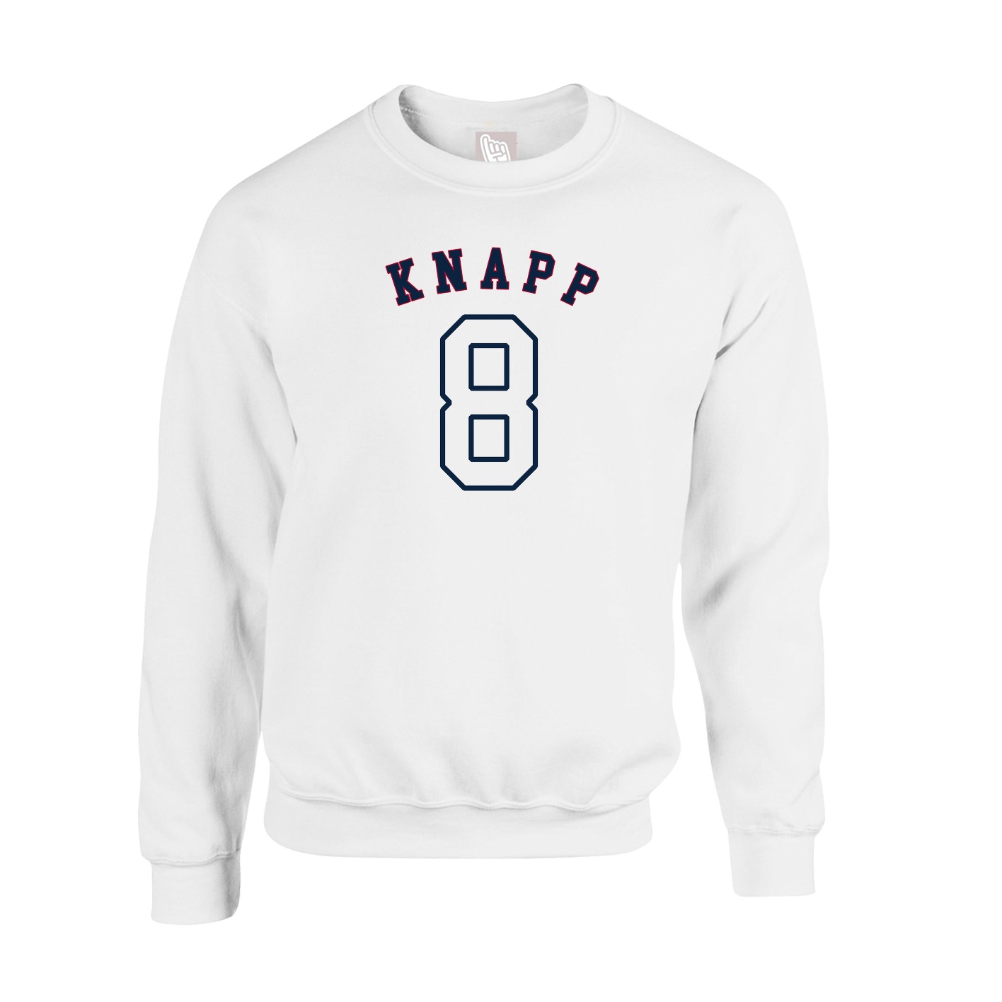 Fleece Crew — Shirsey Arch in White