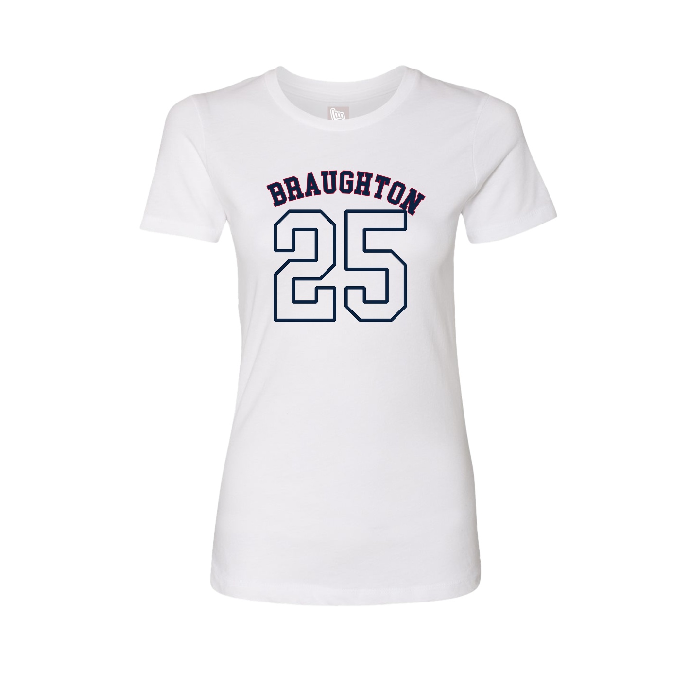 Fitted Women's Tee — Shirsey Arch in White
