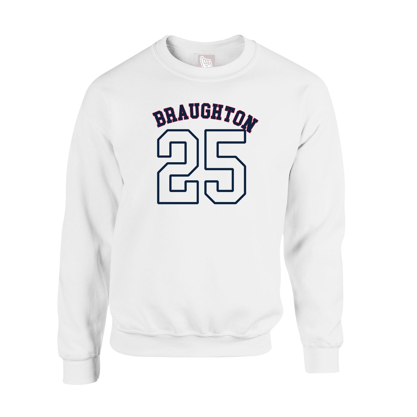 Fleece Crew — Shirsey Arch in White