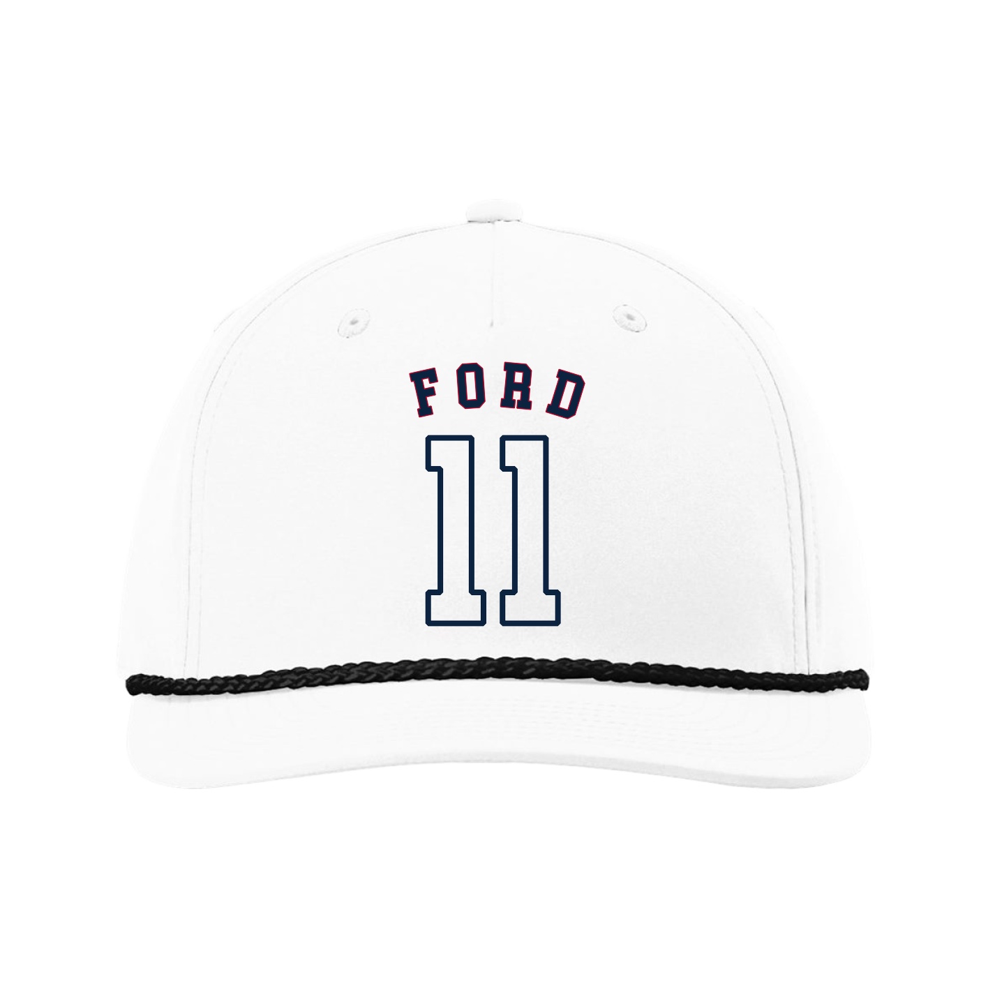 Five-Panel Classic Rope Cap — Shirsey Arch in White