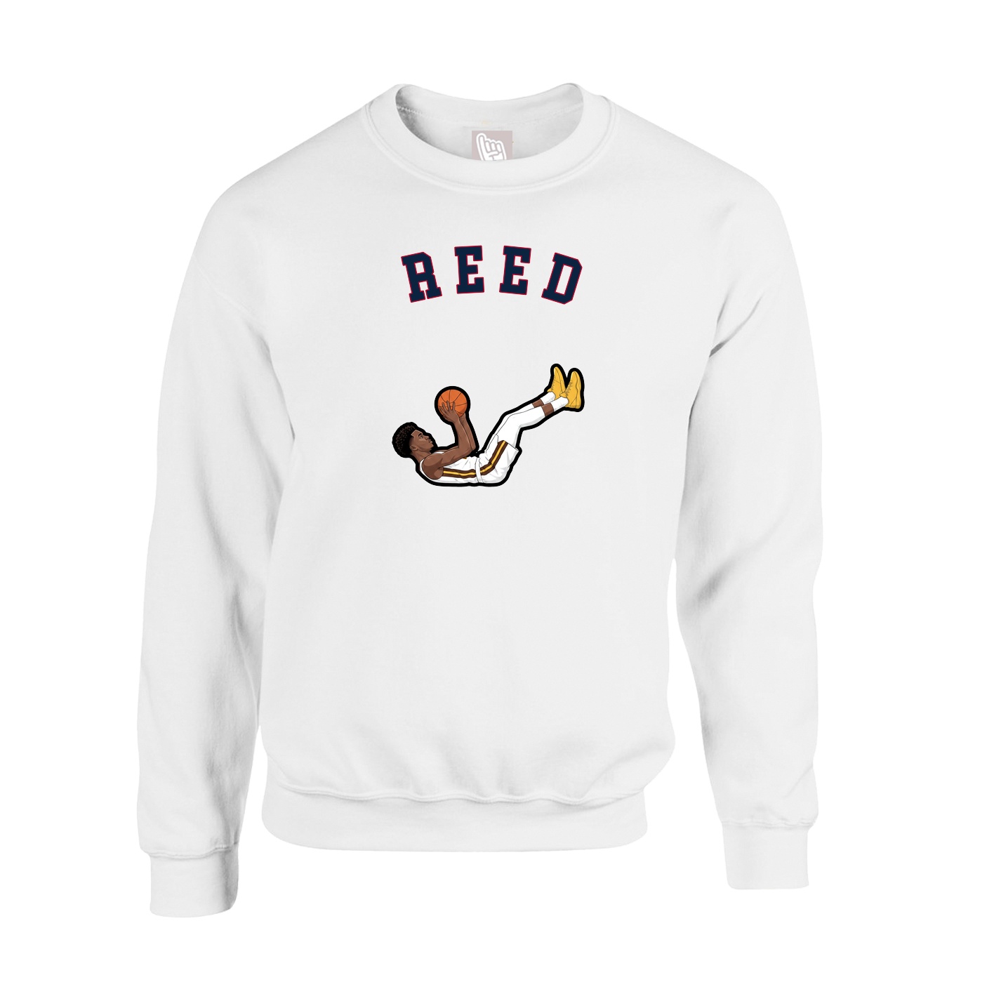 Fleece Crew — Shirsey Arch in White