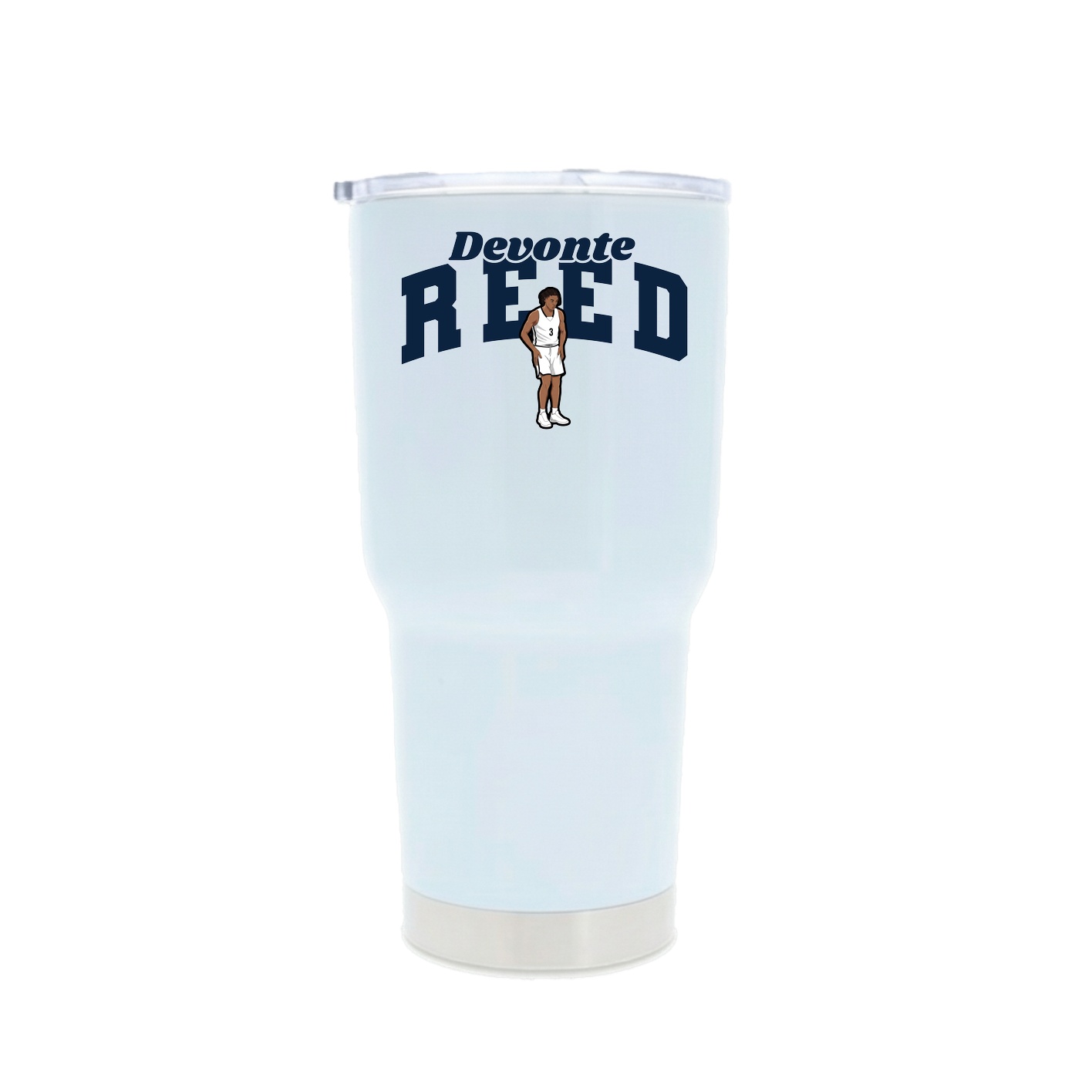30oz Stainless Steel Tumbler — Signature Arch in White