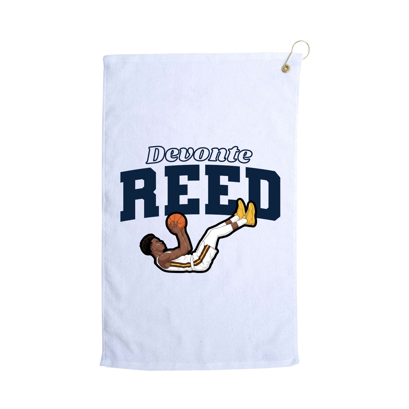 Golf Towel — Name Arch in White