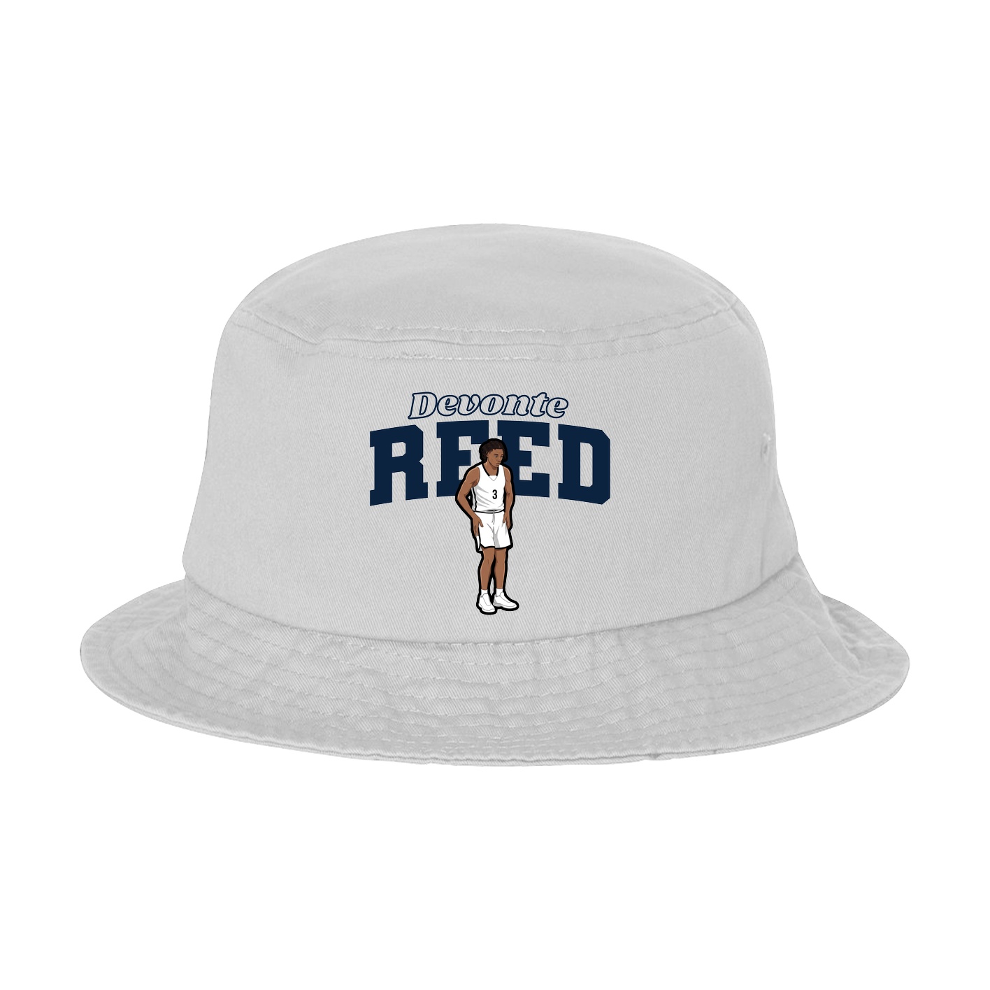 Bucket Cap — Name Arch in White