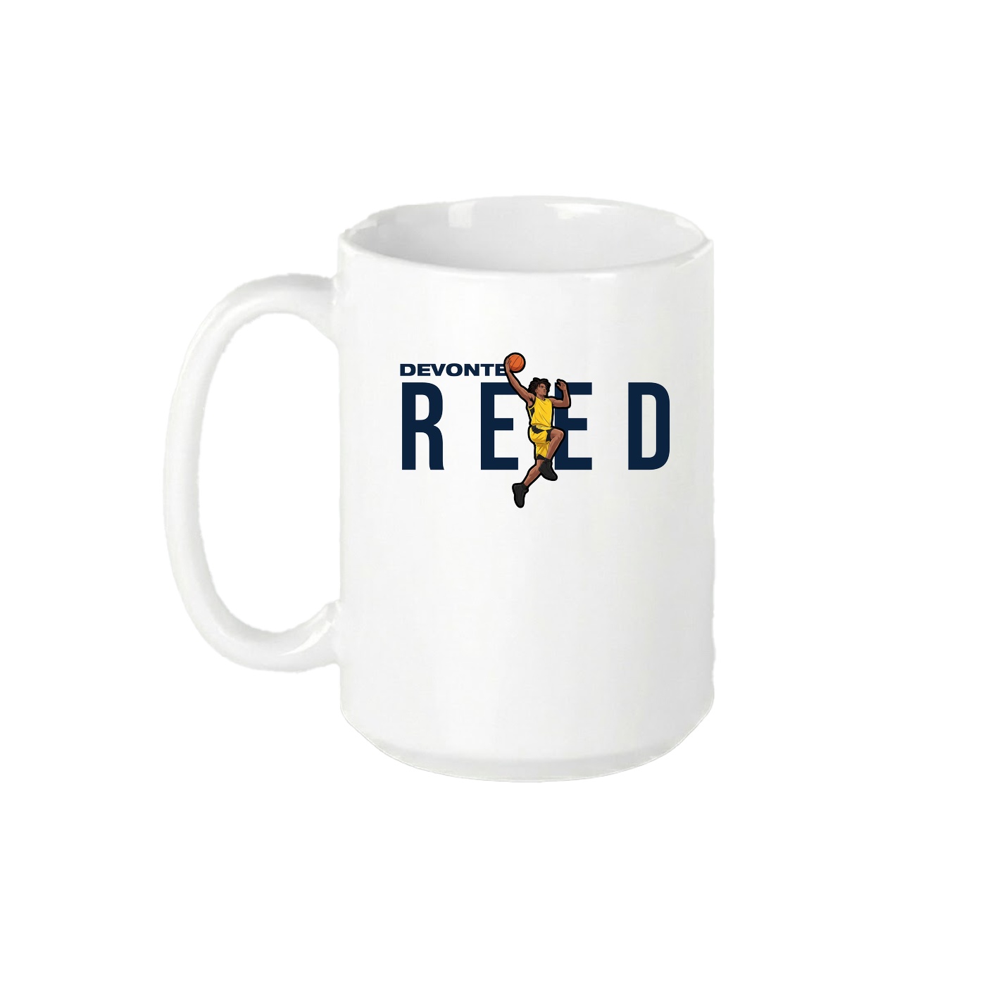 15oz Coffee Mug — Player Name in White