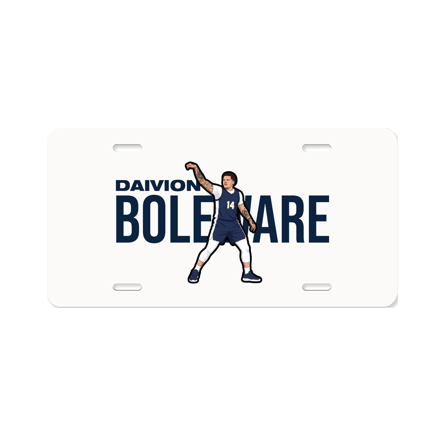 License Plate — Player Name in Classic