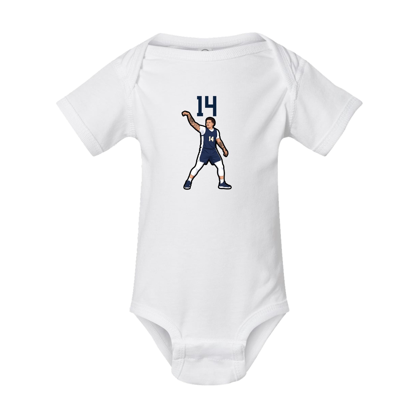 Baby Onesie — Number Top in White