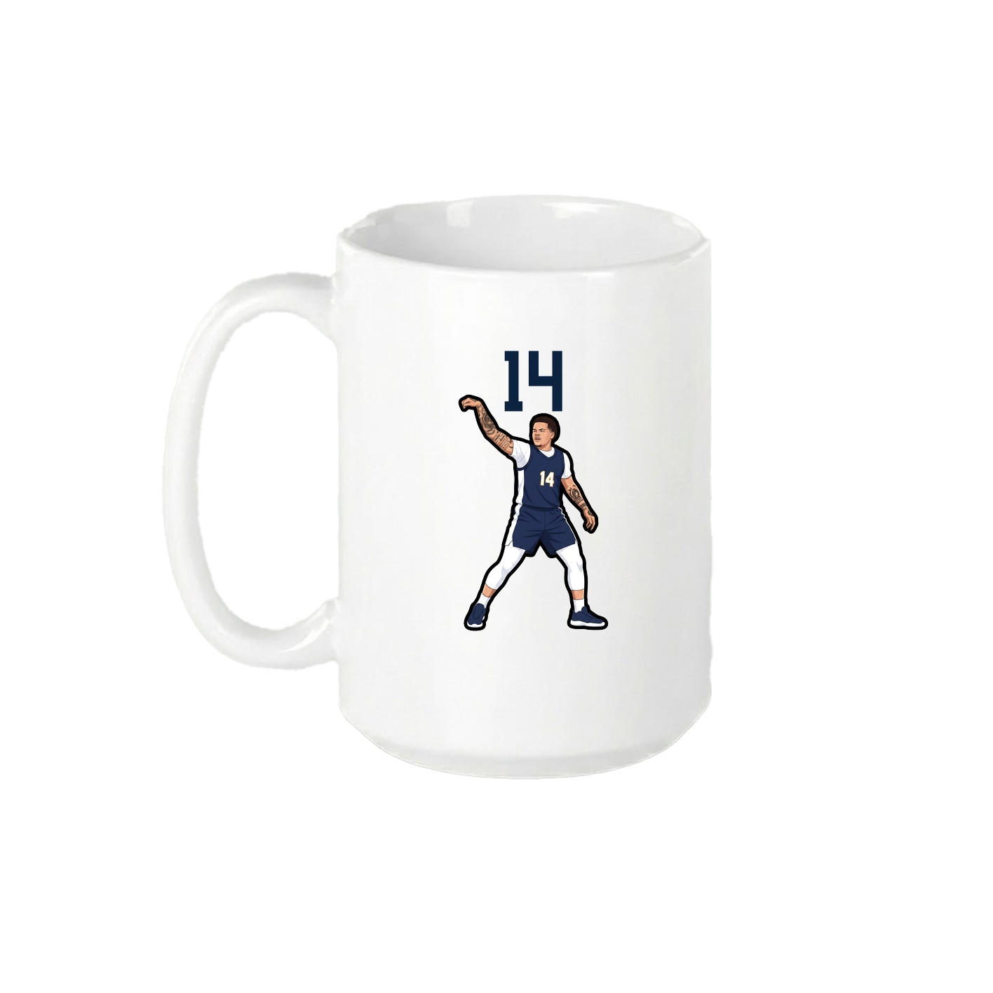 15oz Coffee Mug — Number Top in White