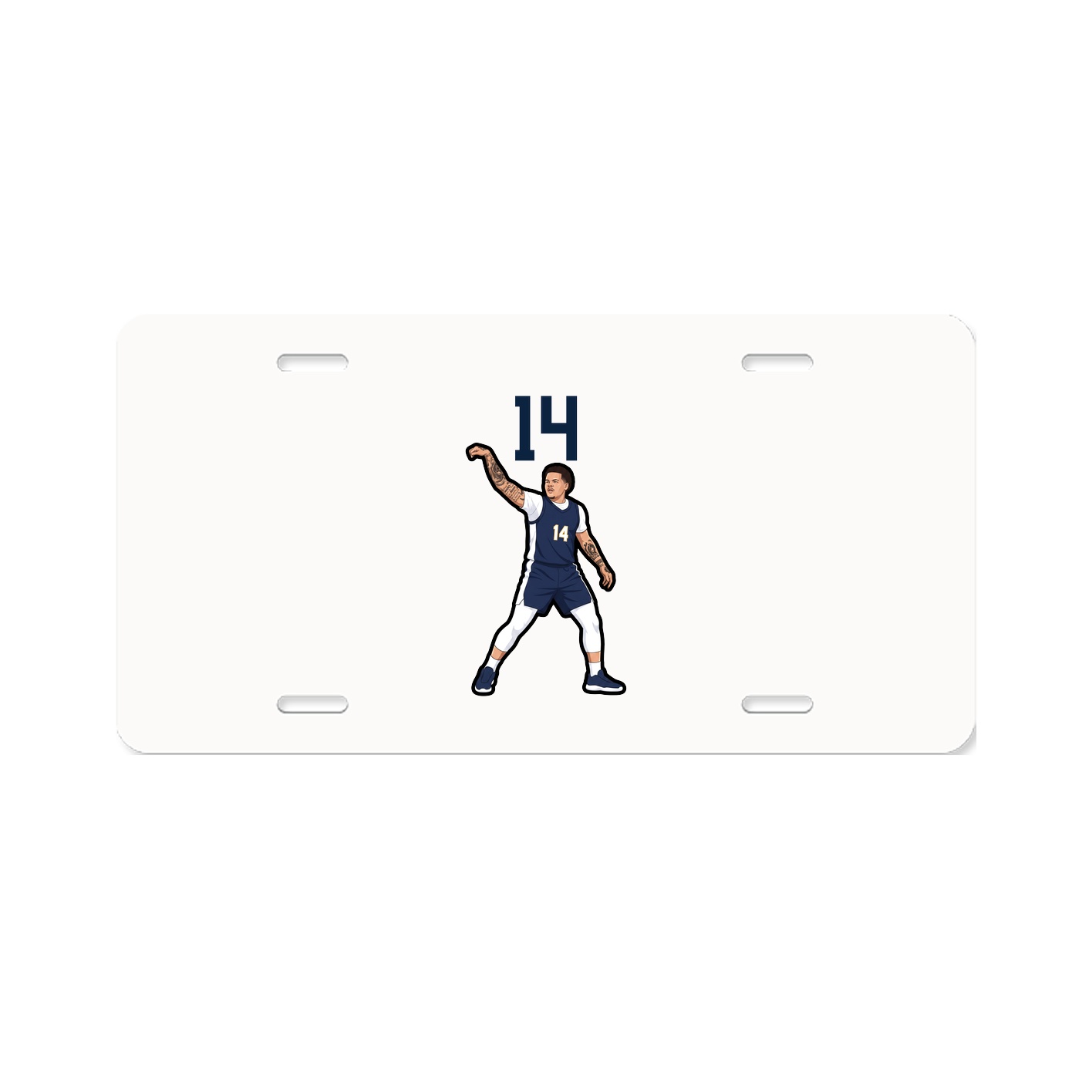 License Plate — Number Top in Classic